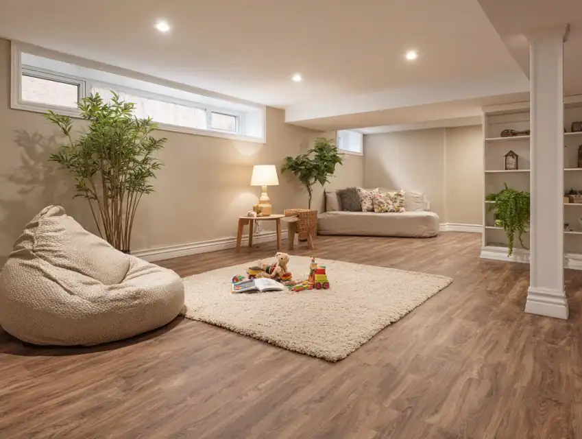 basement vynal floor calgary