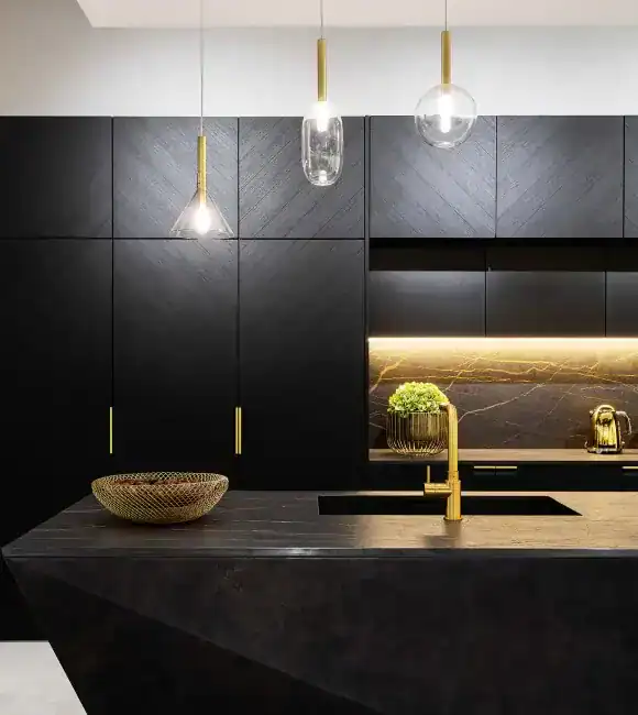 black vinyl cabinet wrap calgary 1