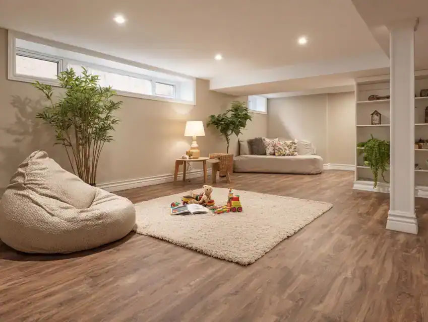 basement vynal floor calgary