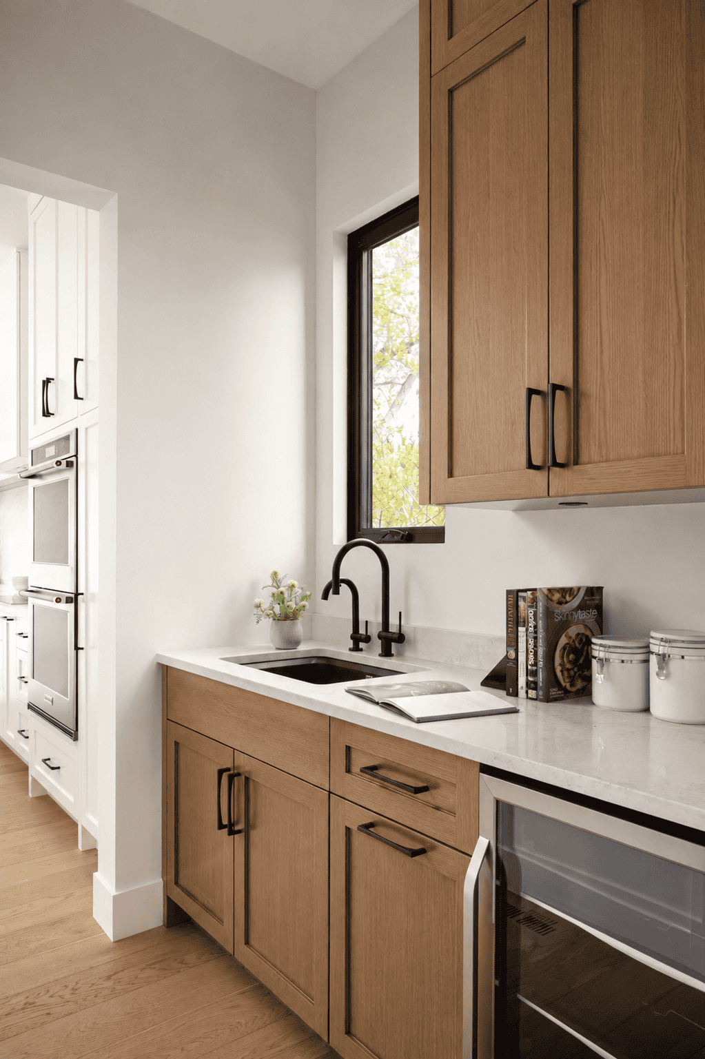 Britannia Calgary kitchen renovation with warm wood cabinetry